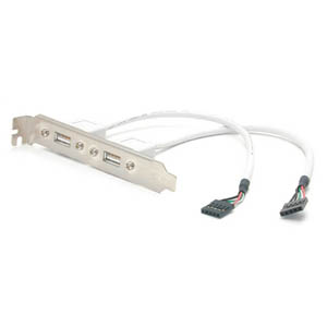 StarTech.com 2 Port USB A Female Slot Plate Adapter Cable USBPLATE