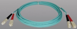 Tripp Lite 10Gb Aqua Duplex Multimode 50/125 Fiber Patch Cable N806-15M