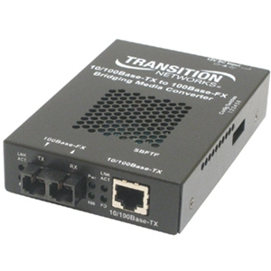 Transition Networks 10/100 Bridging 10/100Base-TX to 100Base-FX Media Converter SBFTF1014-105-NA