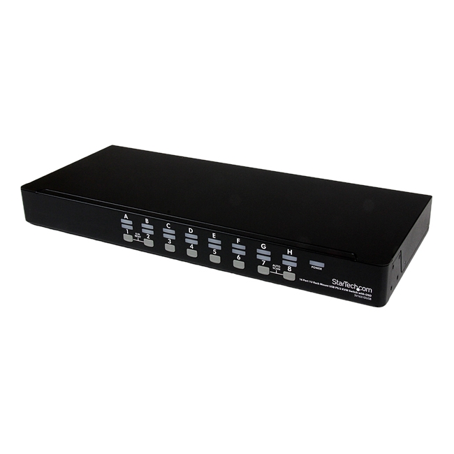 StarTech.com 16 Port 1U Rackmount USB PS/2 KVM Switch SV1631DUSB