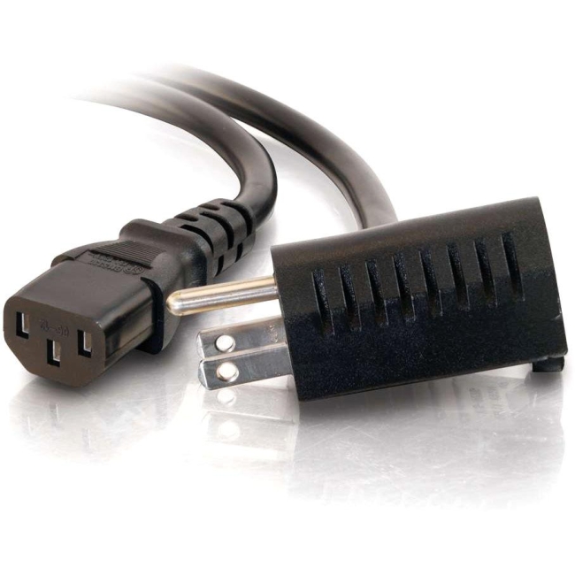 C2G 6ft Universal Power Cord with Extra Outlet 30536