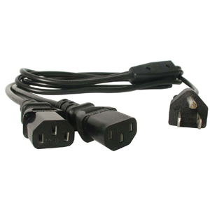 StarTech.com 6ft Computer Power Cord 5-15P to 2x C13 PXT101Y