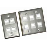 C2G 8 Socket Multimedia Keystone Faceplate 37099