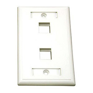 C2G 2 Socket Keystone Network/Multimedia Faceplate 03411