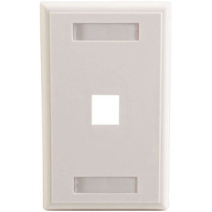 C2G 1 Socket Keystone Network/Multimedia Faceplate 03410