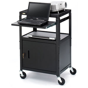 Bretford Adjustable Height Multipurpose Cart with Cabinet CA2642NSE