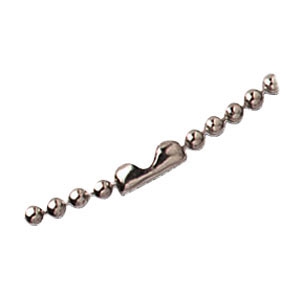 Brady Nickel Plated Steel Beaded Neck Chain with Connector 2125-1500