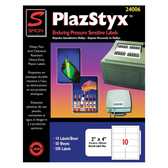 Simon Marketing PlazStyx Laser Label SL24006 SJPSL24006