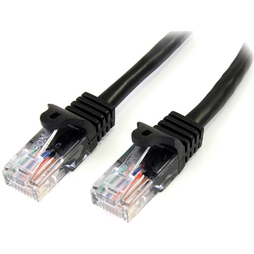 StarTech.com 15 ft Black Cat5e Snagless Patch Cable 45PATCH15BK