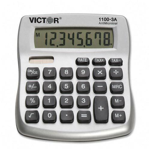 Victor Technology AntiMicrobial Mini Desktop Calculator 11003A VCT11003A