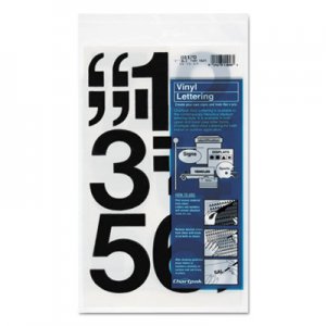 Chartpak Press-On Vinyl Numbers, Self Adhesive, Black, 3"h, 10/Pack CHA01170 01170