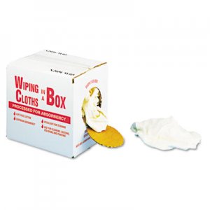 Genpak Multipurpose Reusable Wiping Cloths, Cotton, White, 5lb Box UFSN205CW05