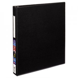 Avery Durable Non-View Binder with DuraHinge and Slant Rings, 3 Rings, 1" Capacity, 11 x 8.5, Black AVE27256