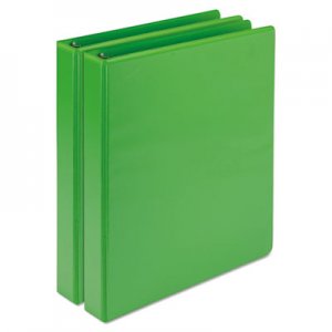 Samsill Fashion View Binder, Round Ring, 11 x 8-1/2, 1" Capacity, Lime, 2/Pack SAMU86378 U86378