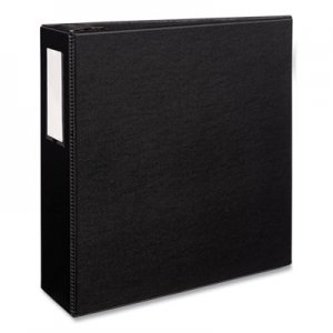 Avery Durable Non-View Binder with DuraHinge and EZD Rings, 3 Rings, 4" Capacity, 11 x 8.5, Black, (8802