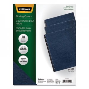 Fellowes Classic Grain Texture Binding System Covers, 11 x 8-1/2, Navy, 50/Pack FEL52124 "52124"