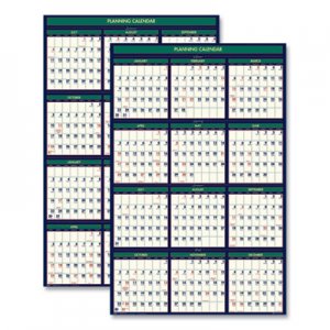 House of Doolittle Recycled Four Seasons Reversible Business/Academic Wall Calendar, 24 x 37, 2021-2022 HOD390 390