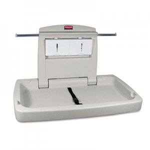 Rubbermaid Commercial Sturdy Station 2 Baby Changing Table, 33.5 x 21.5, Platinum RCP781888 FG781888LPLAT