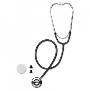 Medline Dual-Head Stethoscope, 22" Long, Black Tube MIIMDS926201 MDS926201