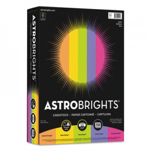 Astrobrights Color Cardstock -"Happy" Assortment, 65lb, 8.5 x 11, Assorted, 250/Pack WAU21004 21004
