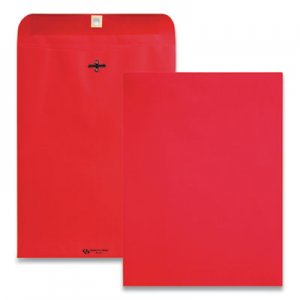 Quality Park Clasp Envelope, #90, Square Flap, Clasp/Gummed Closure, 9 x 12, Red, 10/Pack QUA38734