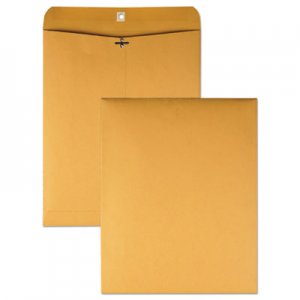 Quality Park Clasp Envelope, #14 1/2, Square Flap, Clasp/Gummed Closure, 11.5 x 14.5, Brown Kraft, 100