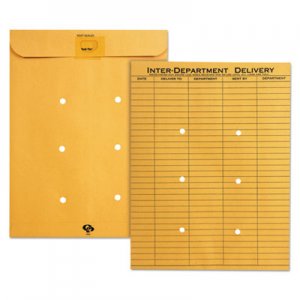 Quality Park Brown Kraft Resealable Redi-Tac Interoffice Envelope, #97, One-Sided Five-Column Format, 10 x 13, Brown Kraft