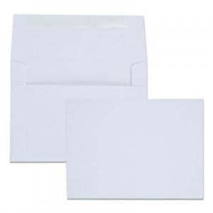 Quality Park Greeting Card/Invitation Envelope, A-6, Square Flap, Gummed Closure, 4.75 x 6.5, White, 100/Box