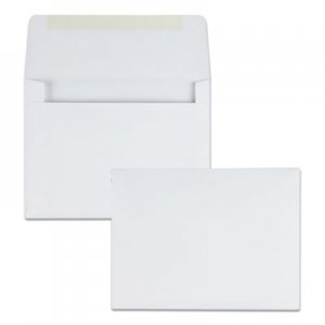 Quality Park Greeting Card/Invitation Envelope, A-2, Square Flap, Gummed Closure, 4.38 x 5.75, White, 500/Box