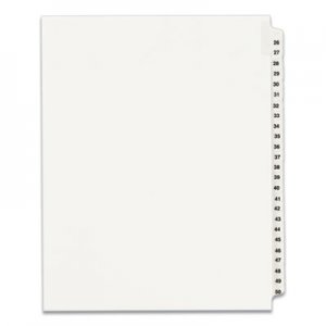 Avery Preprinted Legal Exhibit Side Tab Index Dividers, Avery Style, 25-Tab, 26 to 50, 11 x 8.5, White