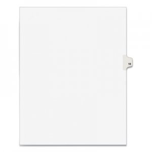 Avery Preprinted Legal Exhibit Side Tab Index Dividers, Avery Style, 10-Tab, 10, 11 x 8.5, White, 25/Pack