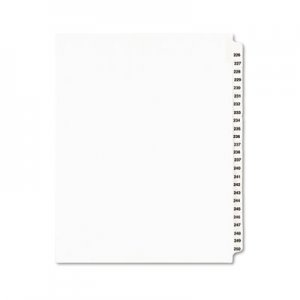 Avery Preprinted Legal Exhibit Side Tab Index Dividers, Avery Style, 25-Tab, 226 to 250, 11 x 8.5, White