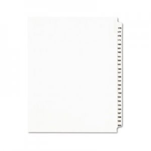 Avery Preprinted Legal Exhibit Side Tab Index Dividers, Avery Style, 25-Tab, 176 to 200, 11 x 8.5, White