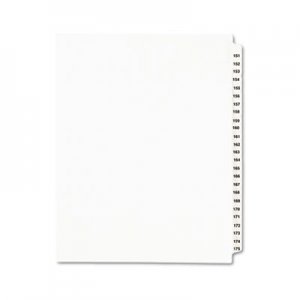 Avery Preprinted Legal Exhibit Side Tab Index Dividers, Avery Style, 25-Tab, 151 to 175, 11 x 8.5, White