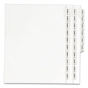 Avery Avery-Style Legal Exhibit Bottom Tab Divider, Title: Exhibit A-Z, Letter, White AVE01370 01370