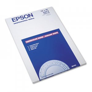 Epson Watercolor Radiant White Inkjet Paper, 13 x 19, White, 20/Pack EPSS041351 S041351