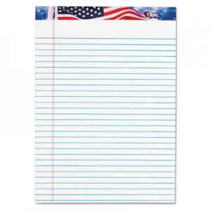 TOPS American Pride Writing Pad, Legal/Wide, 8 1/2 x 11 3/4, White, 50 Sheets, Dozen TOP75140 75140