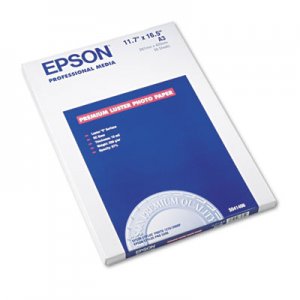 Epson Ultra Premium Photo Paper, 64 lbs., Luster, 11-3/4 x 16-1/2, 50 Sheets/Pack EPSS041406 S041406