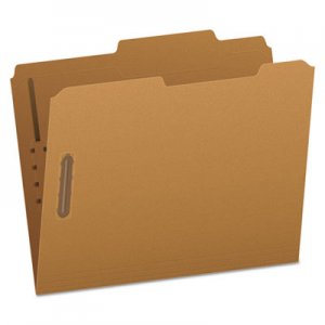 Pendaflex Kraft Folders with Two Fasteners, 2/5-Cut Tabs, Right of Center, Letter Size, Kraft, 50/Box PFXFK213 FK213
