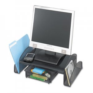 Safco Onyx Mesh Monitor Stand, 19.25" x 11.25" x 6.25", Black SAF2159BL 2159BL