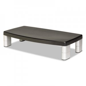 3M Extra-Wide Adjustable Monitor Stand, 20" x 12" x 1" to 5.78", Silver/Black, Supports 40 lbs MMMMS90B