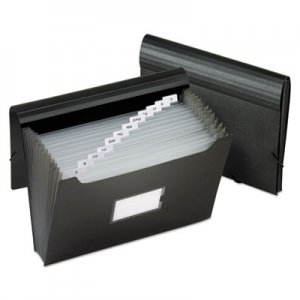 Pendaflex Jumbo 13-Pocket File, 12" Expansion, 13 Sections, 1/13-Cut Tab, Letter Size, Black PFX82013 82013