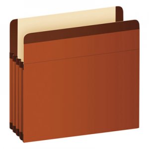 Pendaflex Premium Reinforced Expanding File Pockets, 3.5" Expansion, Legal Size, Red Fiber, 10/Box PFX85363 085363