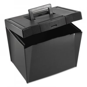 Pendaflex Portable Letter Size File Box, Letter Files, 13.5" x 10.25" x 10.88", Black PFX20861 20861