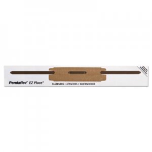 Pendaflex E-Z Place Self-Adhesive Fasteners, 2" Capacity, 2.88" Center to Center, Brown/White, 48/Pack PFX99372 99372