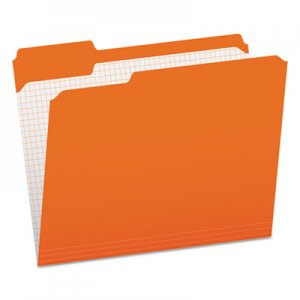 Pendaflex Double-Ply Reinforced Top Tab Colored File Folders, 1/3-Cut Tabs, Letter Size, Orange, 100/Box PFXR15213ORA R152