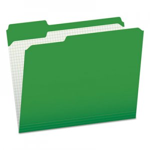 Pendaflex Double-Ply Reinforced Top Tab Colored File Folders, 1/3-Cut Tabs, Letter Size, Bright Green, 100/Box PFXR15213BGR