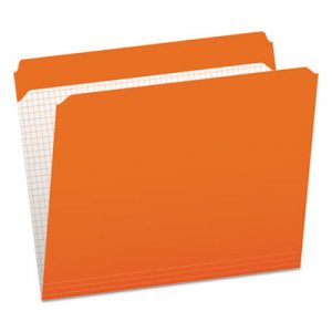 Pendaflex Double-Ply Reinforced Top Tab Colored File Folders, Straight Tab, Letter Size, Orange, 100/Box PFXR152ORA R152 ORA