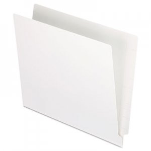 Pendaflex Colored End Tab Folders with Reinforced 2-Ply Straight Cut Tabs, Letter Size, White, 100/Box PFXH110DW H110DW