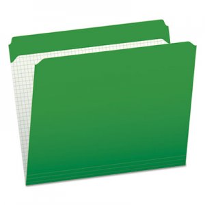 Pendaflex Double-Ply Reinforced Top Tab Colored File Folders, Straight Tab, Letter Size, Bright Green, 100/Box PFXR152BGR R152 BGR